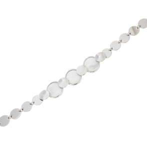 Сребърна гривна кръгове със седеф-249178