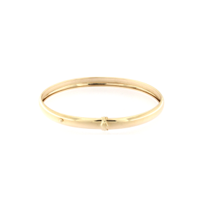 Златна твърда гривна 6мм-253179