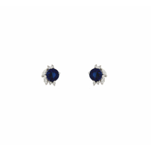 Златни обеци със сапфири 1.72ct