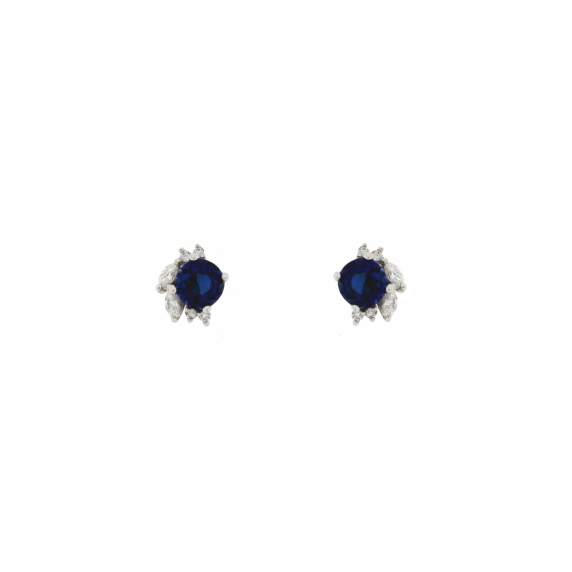 Златни обеци със сапфири 1.72ct