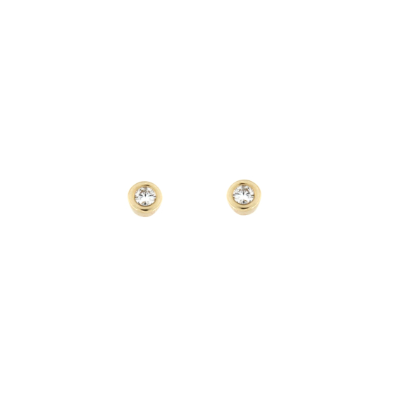 Златни обеци с диаманти 0.20 ct
