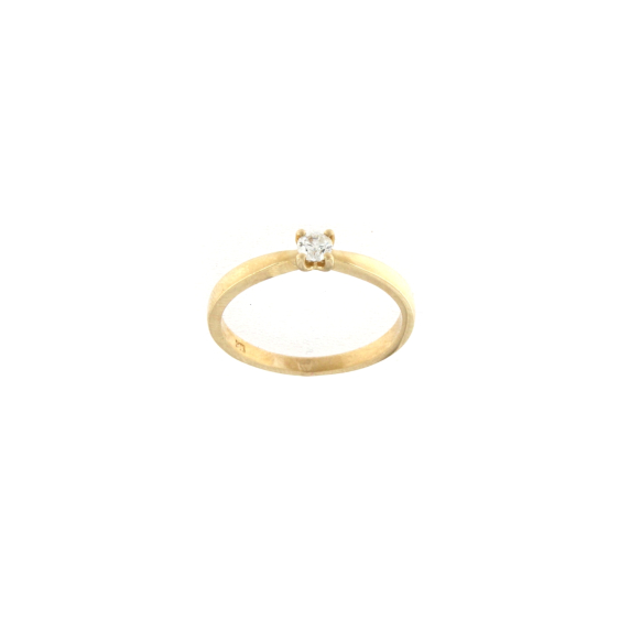 Златен пръстен с диамант 0.16 ct