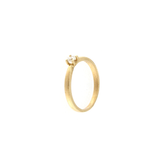 Златен пръстен с диамант 0.16 ct