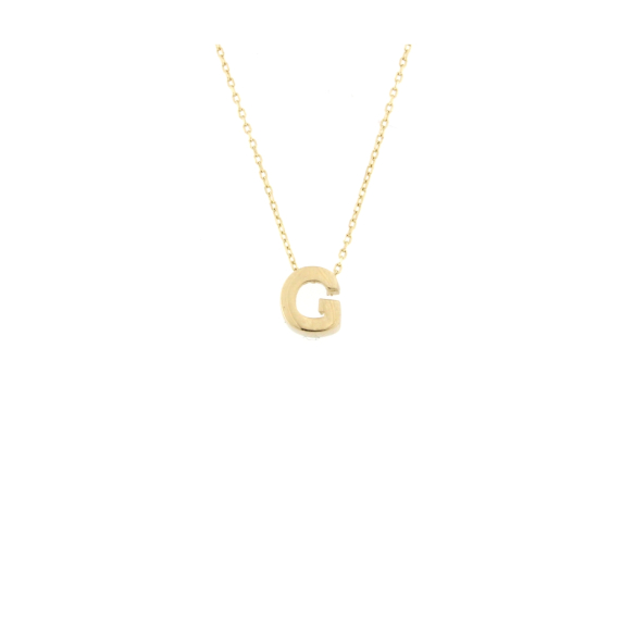 Златно колие с буква G-256735