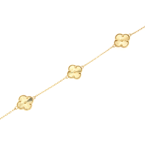 Златна гривна детелинки-253550