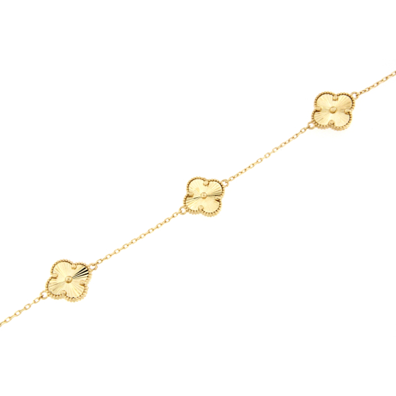 Златна гривна детелинки-253550