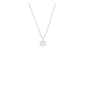 Колие - бяло злато 14к с камъче циркон-248778
