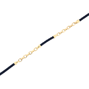 Златна мъжка гривна с каучук-244089