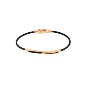 Мъжка гривна розово злато 14к и стомана-252963